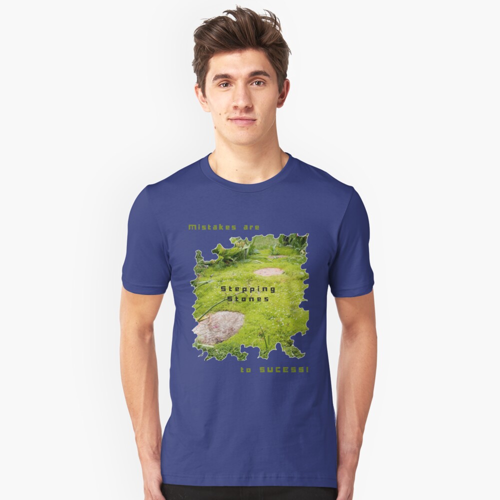 INSPIRATIONAL STEPPING STONE PATH TO SUCCESS Slim Fit T-Shirt
