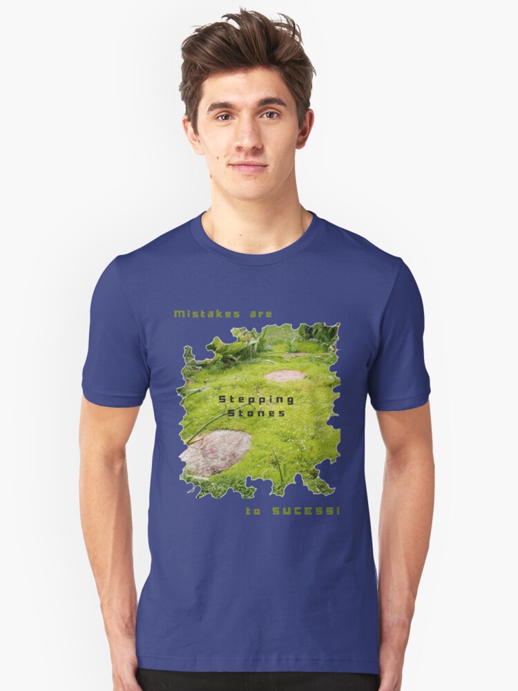 Alternate view of INSPIRATIONAL STEPPING STONE PATH TO SUCCESS Slim Fit T-Shirt