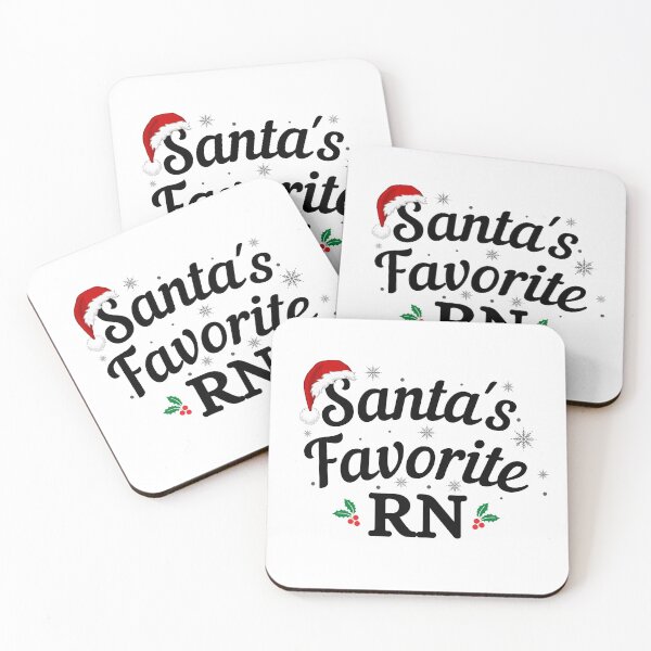Item preview, Santas Favorite RN (black text) - Nurse Christmas - Merry Christmas with Santa Hat designed and sold by CaitU.