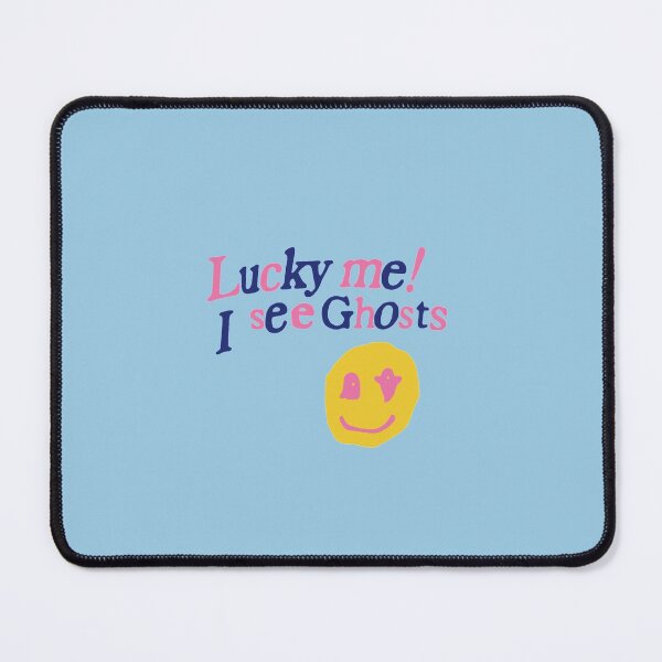 Item preview, lucky me I see ghosts Sticker designed and sold by SentaHinzSingle.