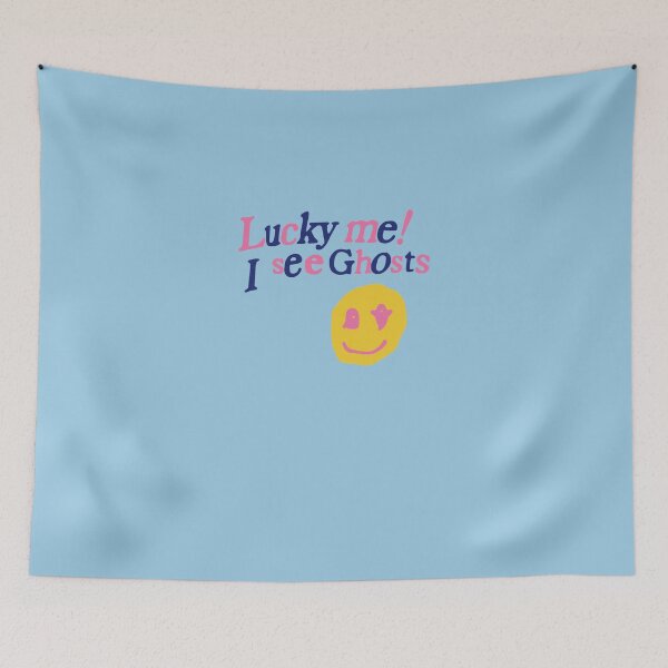 Item preview, lucky me I see ghosts Sticker designed and sold by SentaHinzSingle.