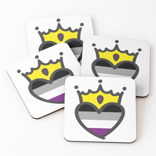 Item preview, Asexual Pride Heart Crown designed and sold by Lori P.