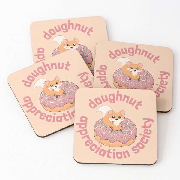Item preview, Doughnut Appreciation Society Kawaii Fox Raspberry designed and sold by cashewdays.