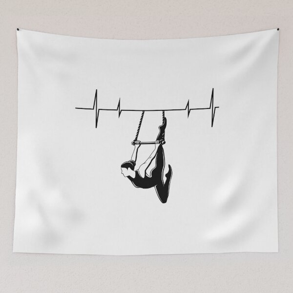 Item preview, Flying Trapeze Artist Circus Gymnastics Heartbeat Pulse designed and sold by CuteDesigns1.