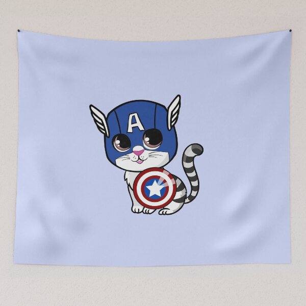 Item preview, Cute cartoon cat superhero designed and sold by anjanaartz.