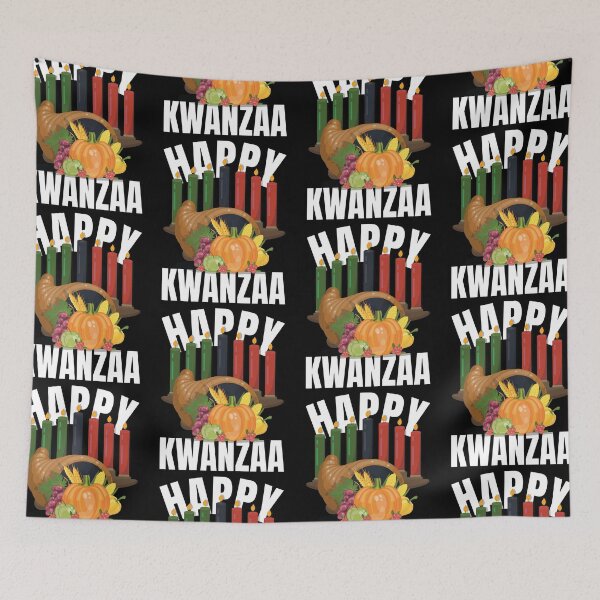 Item preview, Happy Kwanzaa Kinara Candles Food Horn African American Holiday designed and sold by GravitiTees.