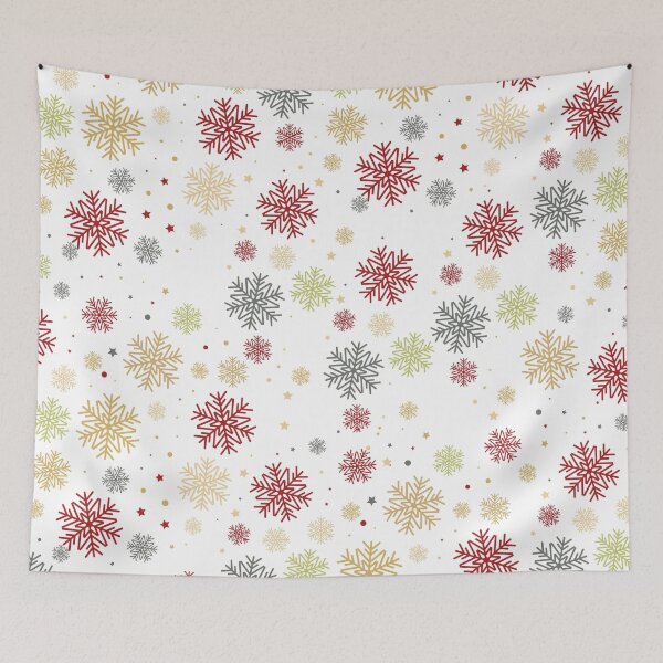 Item preview, Colorful Christmas Snowflake Pattern. Beige Snowflakes Christmas Pattern designed and sold by risingrocket.