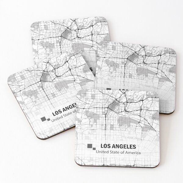 Item preview, Map Los Angeles -Black designed and sold by achmadrofii.