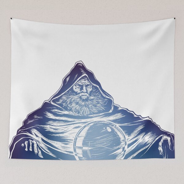 Item preview, Pondering The Orb Blue - Detailed meme Illustration designed and sold by CryptidArt.
