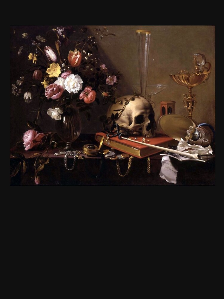 "Adriaen Van Utrecht- Vanitas - Still Life With Bouquet And Skull" T ...