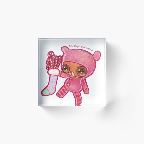 candycane bear Acrylic Block