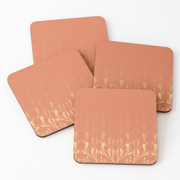 Item preview, Coral Rose & Popcorn Fading Leaves designed and sold by Kettukas.