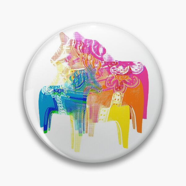 Item preview, POP ART Dala horses - colorful Scandinavian Christmas design designed and sold by HeyK.