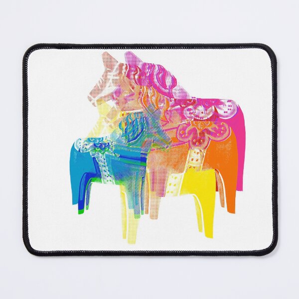 Item preview, POP ART Dala horses - colorful Scandinavian Christmas design designed and sold by HeyK.