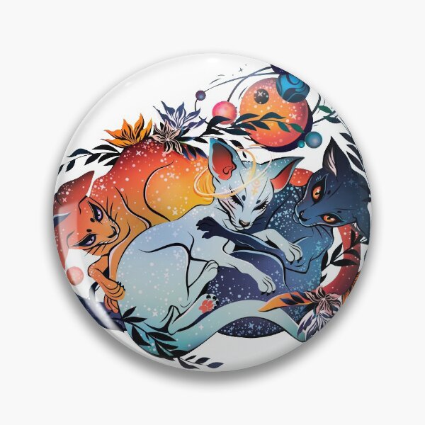 Item preview, Day, Dusk and Night solar space cats represent the journey of day into nigh.  designed and sold by NormaBorealis.