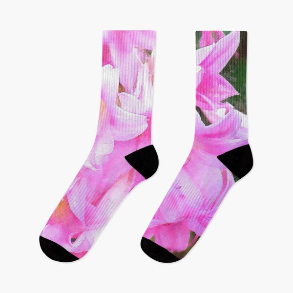 Item preview, Painterly Pink Belladonna Amaryllis Garden designed and sold by SeaChangeDesign.