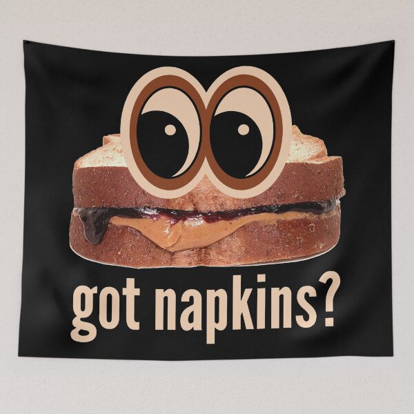 Item preview, Peanut Butter And Jelly Sandwich PB&J Got Napkins? designed and sold by CBCreations73.