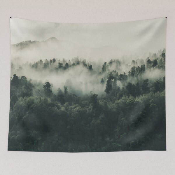 Item preview, Misty Winter Pine Forest Landscape designed and sold by Simi2020.