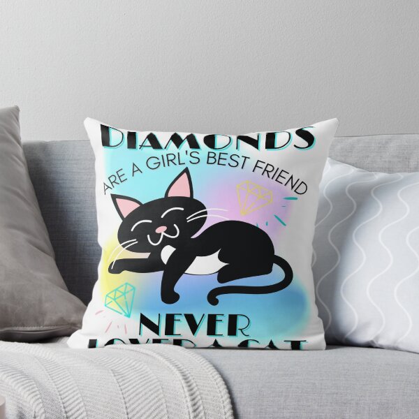 Item preview, Whoever said Diamonds are a Girl's Best Friend Never Loved a Cat - Black Cat by Boo-da-chay designed and sold by Boo-da-chay.