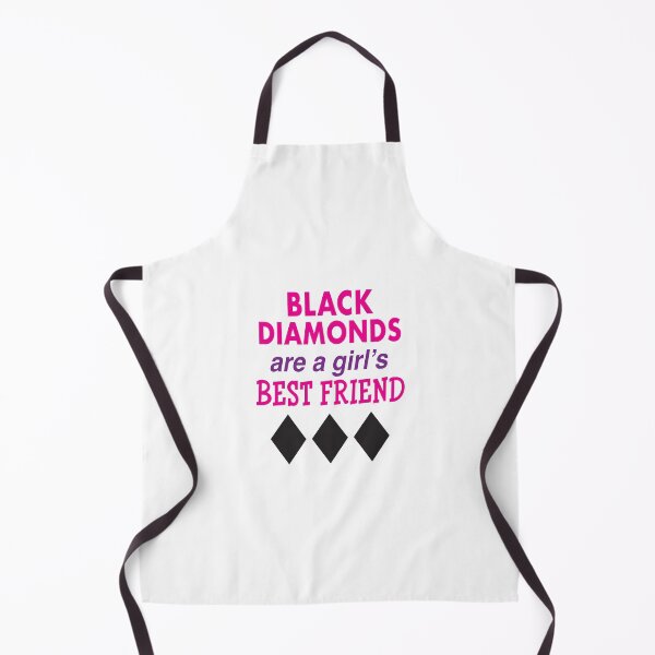 Item preview, 'Black Diamonds Are A Girl's Best Friend' (White) designed and sold by The Button Gal.