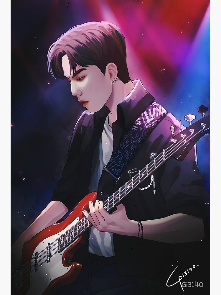 NU'EST JR Lee Shin Playing Guitar | Art Board Print