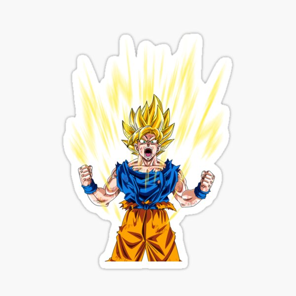 Goku - Blue Hair Super Saiyan Postcard for Sale by animelovah