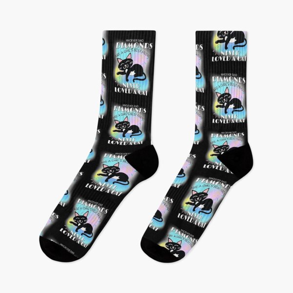 Item preview, Whoever said Diamonds are a Girl's Best Friend Never Loved a Cat - Black Cat by Boo-da-chay designed and sold by Boo-da-chay.