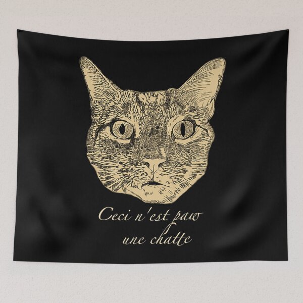 Item preview, Treachery Of Cats T-ShirtCeci n'est paw une chatte designed and sold by BridCooge.