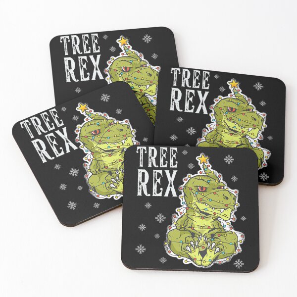 Item preview, Tree Rex T-ShirtChristmas Dinosaur Tree Rex - Blue designed and sold by BridCooge.