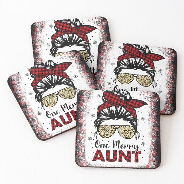 Artikelvorschau, Bleached One Merry Tante Messy Bun Buffalo Leopard Christmas entworfen und verkauft von AaronWeedo.