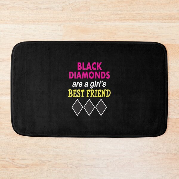 Item preview, 'Black Diamonds Are A Girl's Best Friend' (Black) designed and sold by The Button Gal.