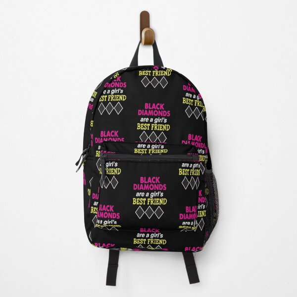 Item preview, 'Black Diamonds Are A Girl's Best Friend' (Black) designed and sold by The Button Gal.