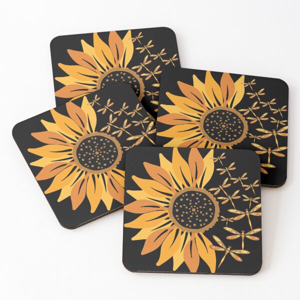 Item preview, Dragonfly Sunflower Floral designed and sold by JobyeBee.