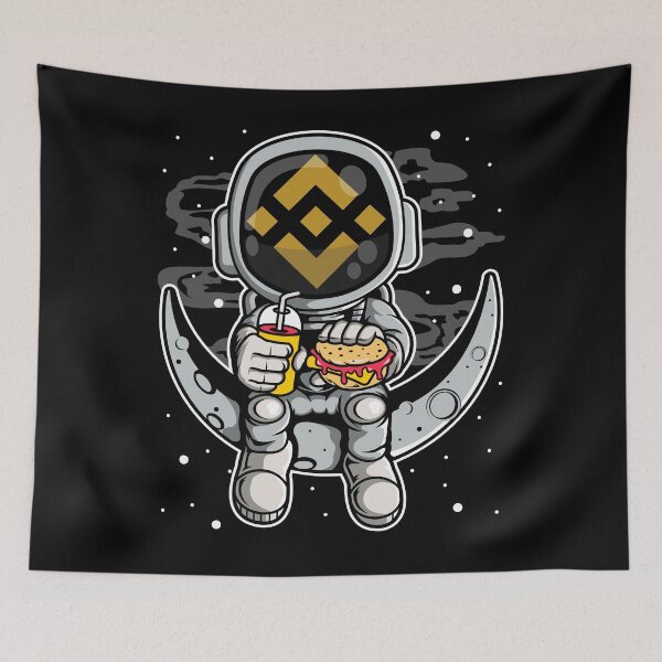 Item preview, Astronaut Fastfood Binance BNB Coin To The Moon Crypto Token Blockchain Cryptocurrency Wallet designed and sold by JaxonBrown.