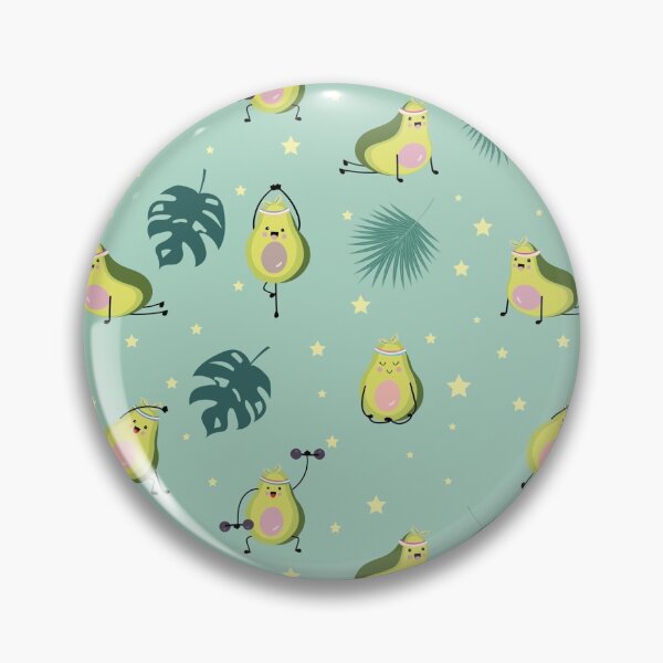 Item preview, Green avocado seamless with leaf and star designed and sold by CristaloHipp.