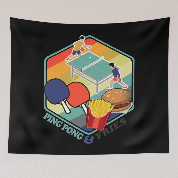 Item preview, Ping Pong Boy Table Tennis Fastfood Burger Fries designed and sold by TheAplus.