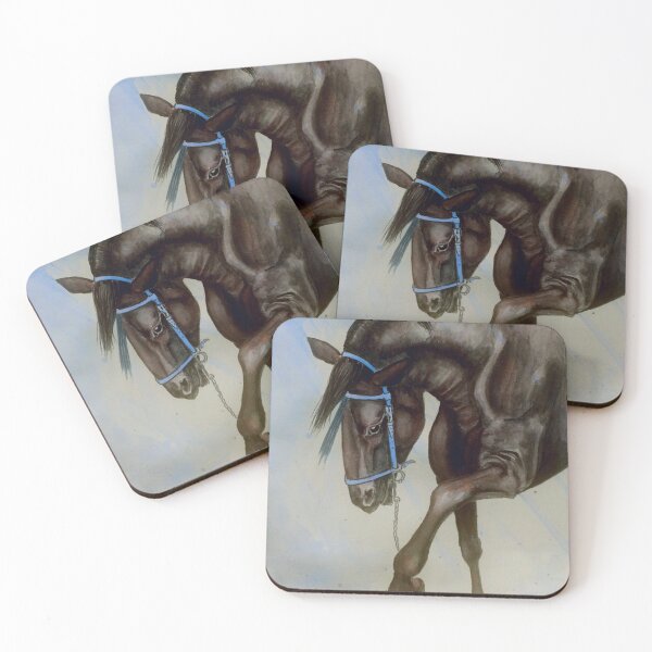 Item preview, Bkack andalusian stallion portrait designed and sold by horseaddicted.
