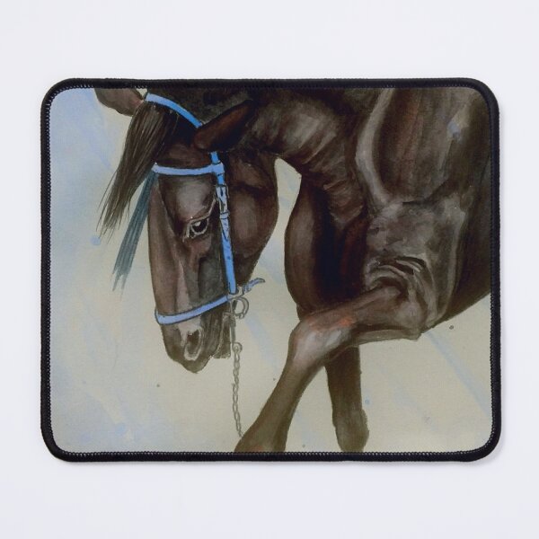Item preview, Bkack andalusian stallion portrait designed and sold by horseaddicted.