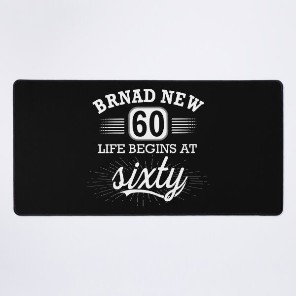 Item preview, Life Begins At 60 | 60 years old | 60th Birthday 1962 Gift Funny Brand New Sixty designed and sold by JooArtPrints ★★★★★.