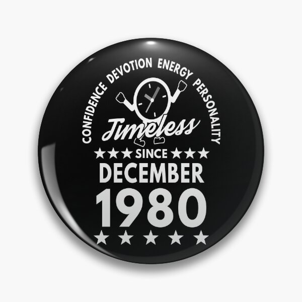 Item preview, December Birthday Timeless Person - 1980 - White Text designed and sold by MoonsmileProd.