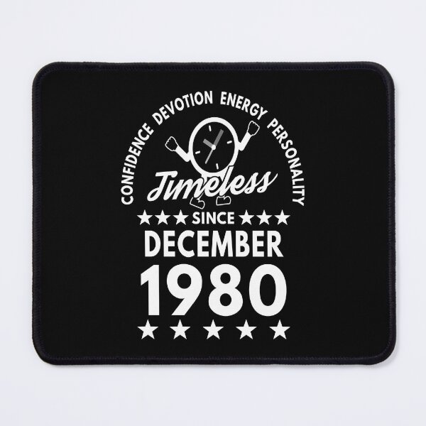 Item preview, December Birthday Timeless Person - 1980 - White Text designed and sold by MoonsmileProd.