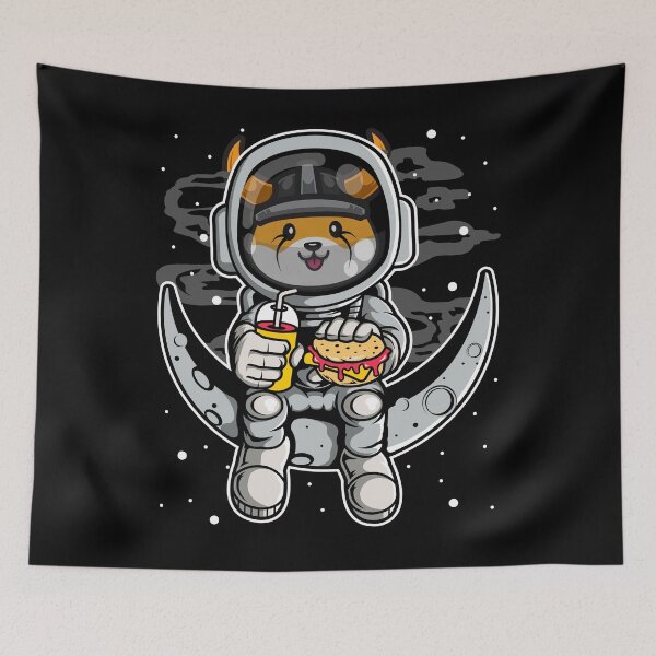 Item preview, Astronaut Fastfood Floki Inu Coin To The Moon Floki Army Crypto Token Blockchain Cryptocurrency Wallet designed and sold by JaxonBrown.