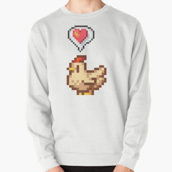 Aperçu de l'œuvre Poulet blanc joyeux de Stardew Valley créée et vendue par boozyprintz.