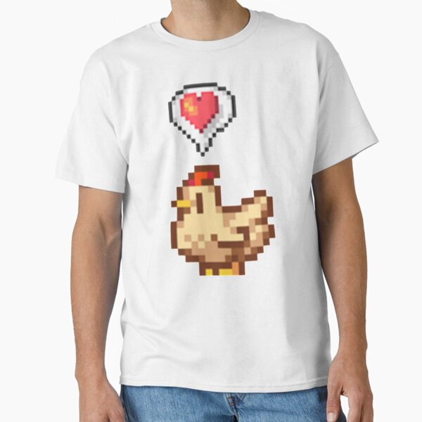 Item preview, Stardew Valley Happy White Chicken   designed and sold by boozyprintz.