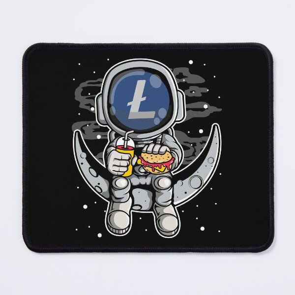 Item preview, Astronaut Fastfood LiteCoin LTC To The Moon Crypto Token Blockchain Cryptocurrency Wallet designed and sold by JaxonBrown.