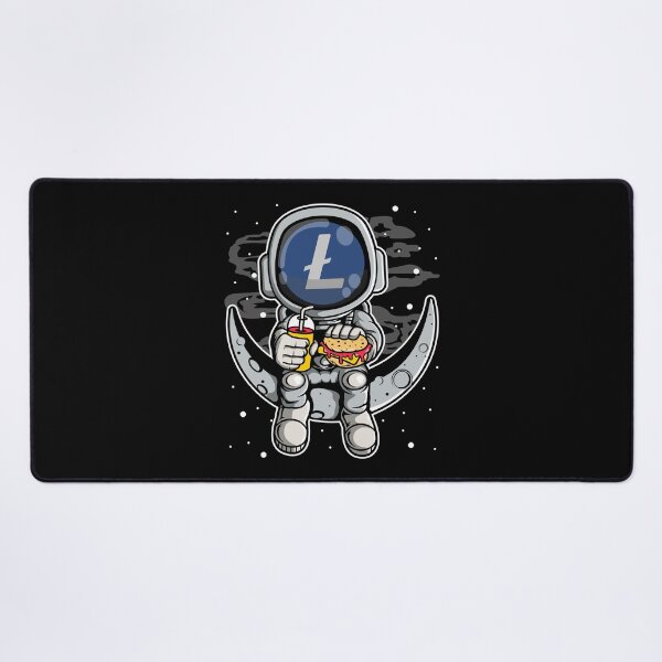 Item preview, Astronaut Fastfood LiteCoin LTC To The Moon Crypto Token Blockchain Cryptocurrency Wallet designed and sold by JaxonBrown.
