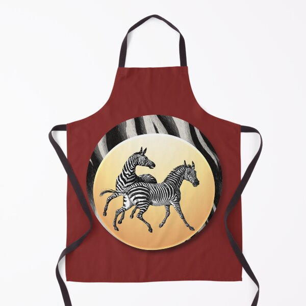 Item preview, Vintage Zebra Pair Against Stylized Sun and Faux Zebra Fur designed and sold by SeaChangeDesign.