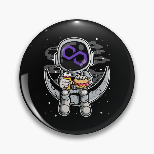 Item preview, Astronaut Fastfood Polygon Matic Coin To The Moon Crypto Token Blockchain Cryptocurrency Wallet designed and sold by JaxonBrown.