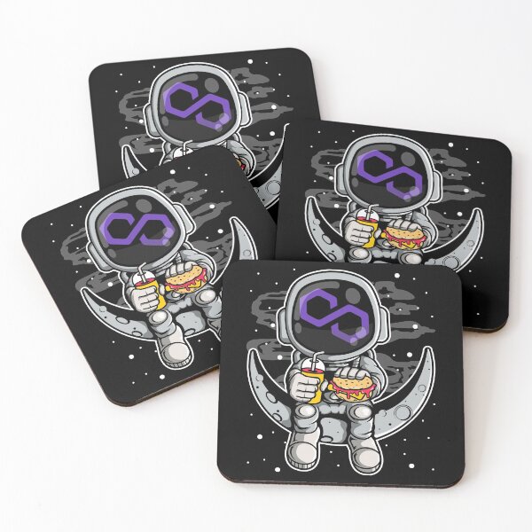 Item preview, Astronaut Fastfood Polygon Matic Coin To The Moon Crypto Token Blockchain Cryptocurrency Wallet designed and sold by JaxonBrown.