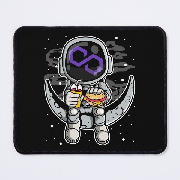 Item preview, Astronaut Fastfood Polygon Matic Coin To The Moon Crypto Token Blockchain Cryptocurrency Wallet designed and sold by JaxonBrown.